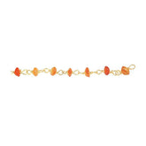 CHG-129-CN 18K Gold Overlay Beading & Extender Carnelian Chain Beads Bali Designs Inc